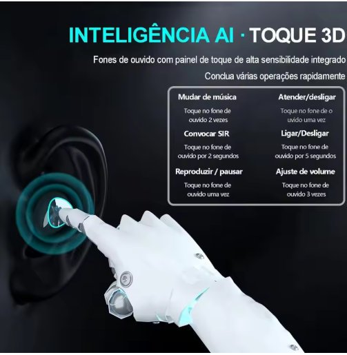 Fone De Ouvido bluetooth 5.1 M10 Sem Fio tws Estéreo Com Pod Carregador