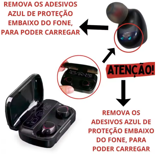 Fone De Ouvido bluetooth 5.1 M10 Sem Fio tws Estéreo Com Pod Carregador